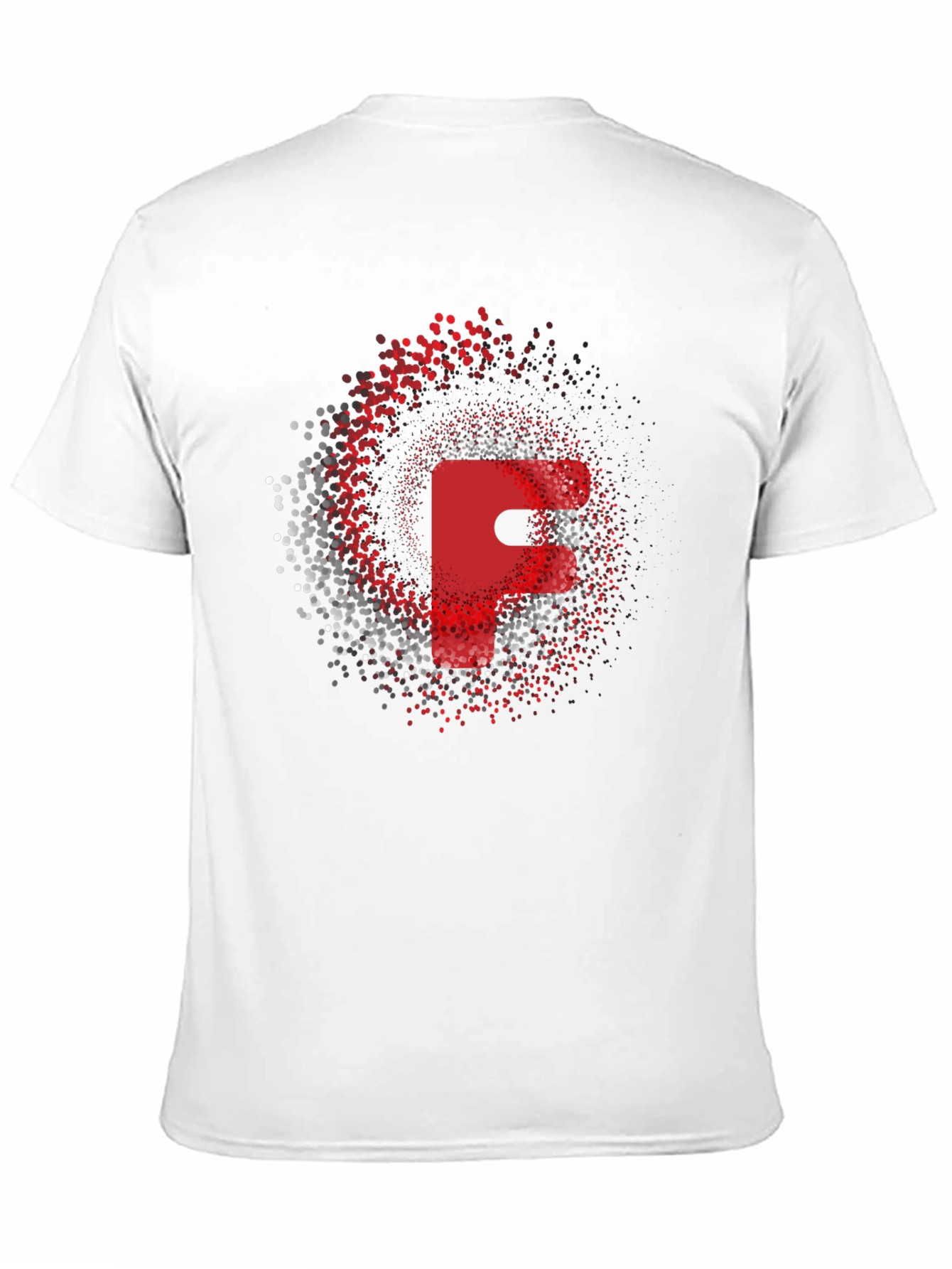 Red Letter F Graphic Black T-Shirt