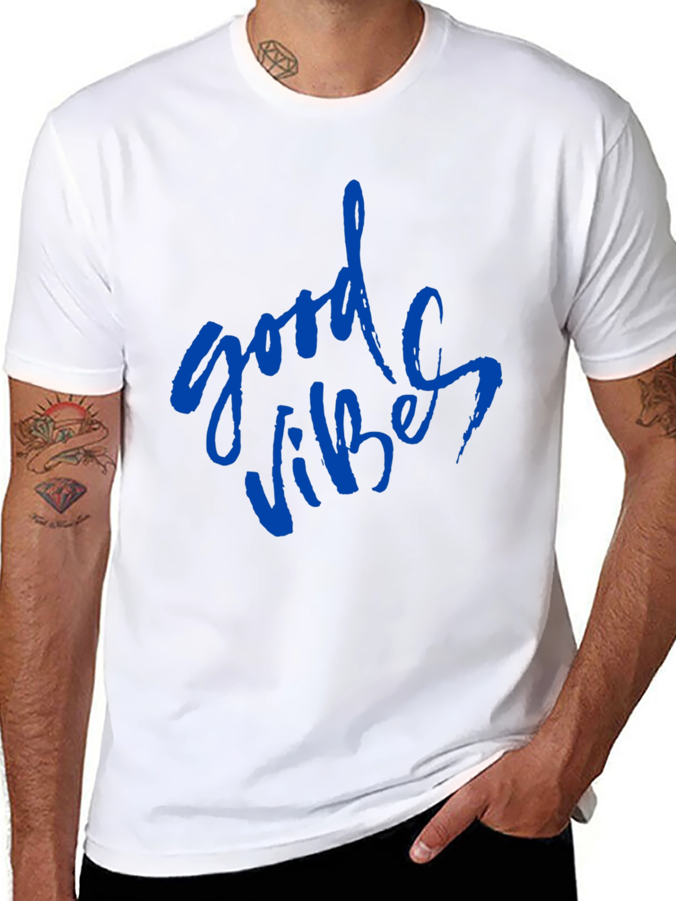 Good Vibes Graphic Tee - Black Casual T-Shirt