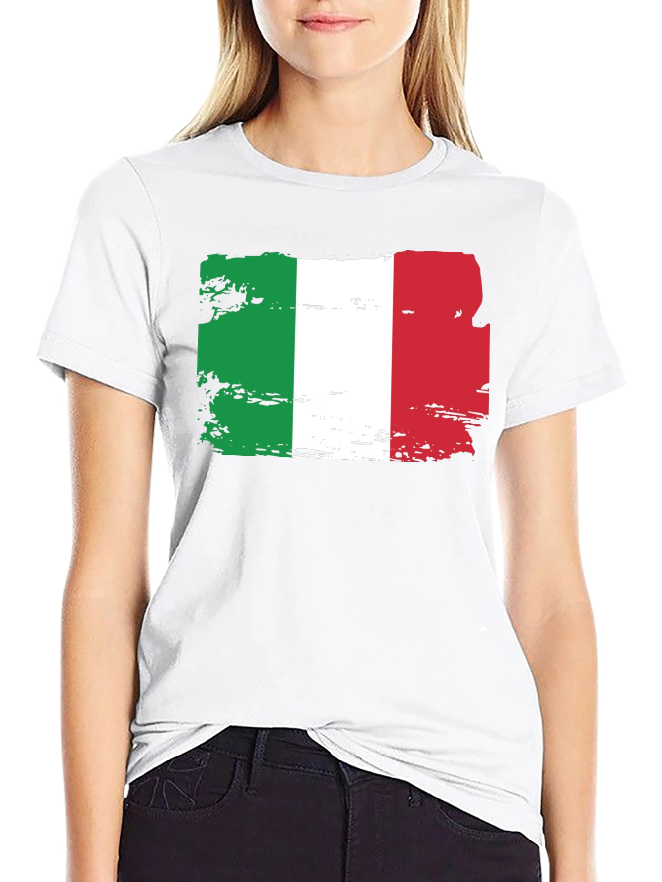 Italian Flag Graphic Tee - Black