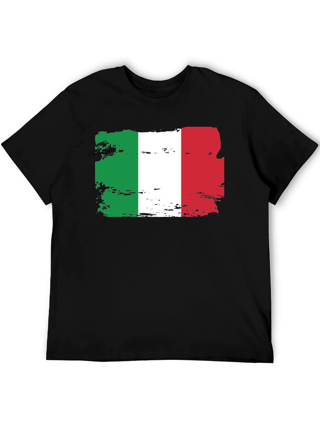 Italian Flag Graphic Tee - Black