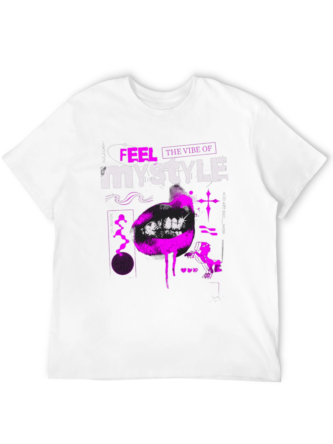 Trendy Black T-Shirt with Bold Graphic Print
