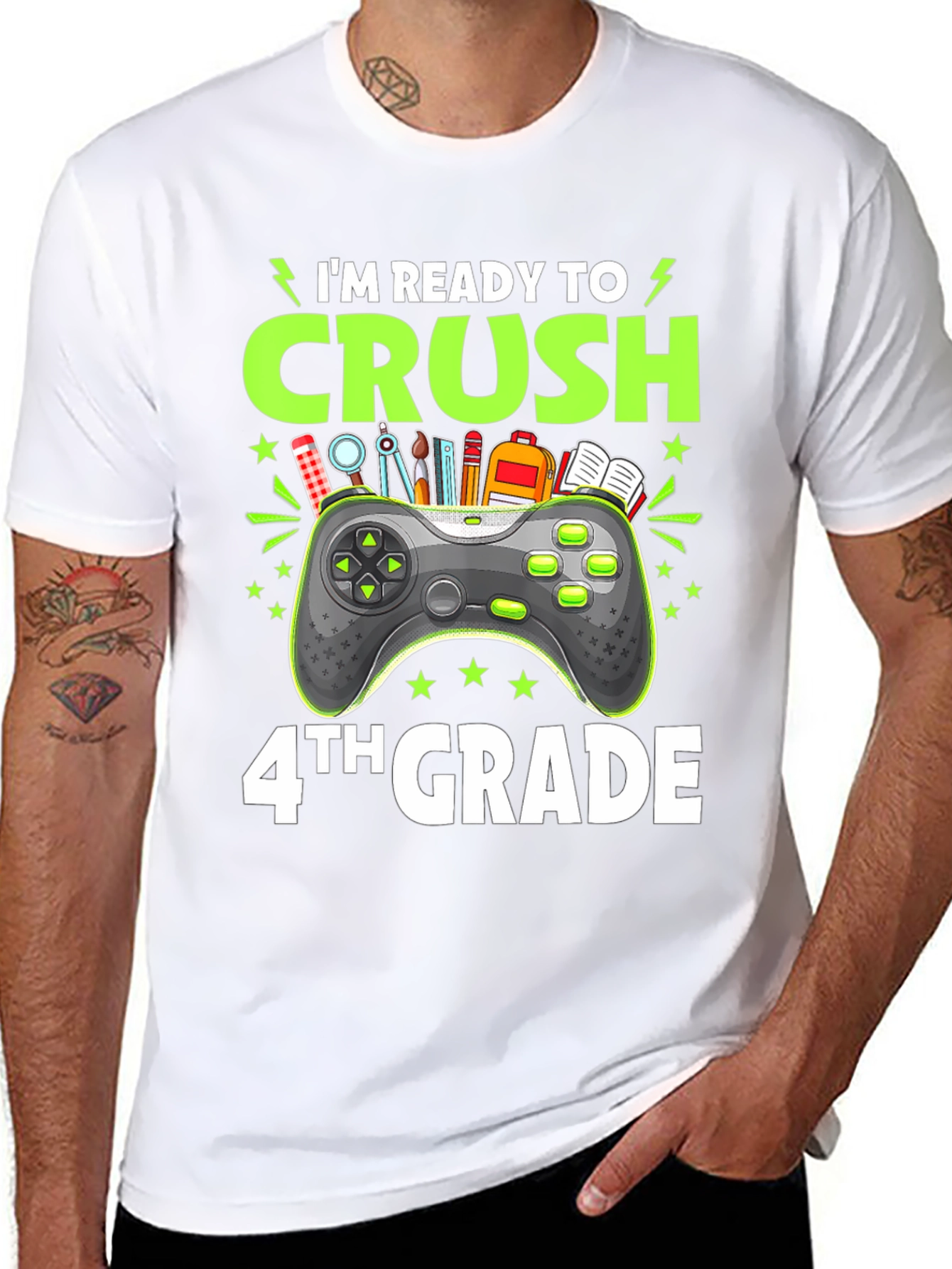 Im Ready to Crush 4th Grade Gamer T-Shirt