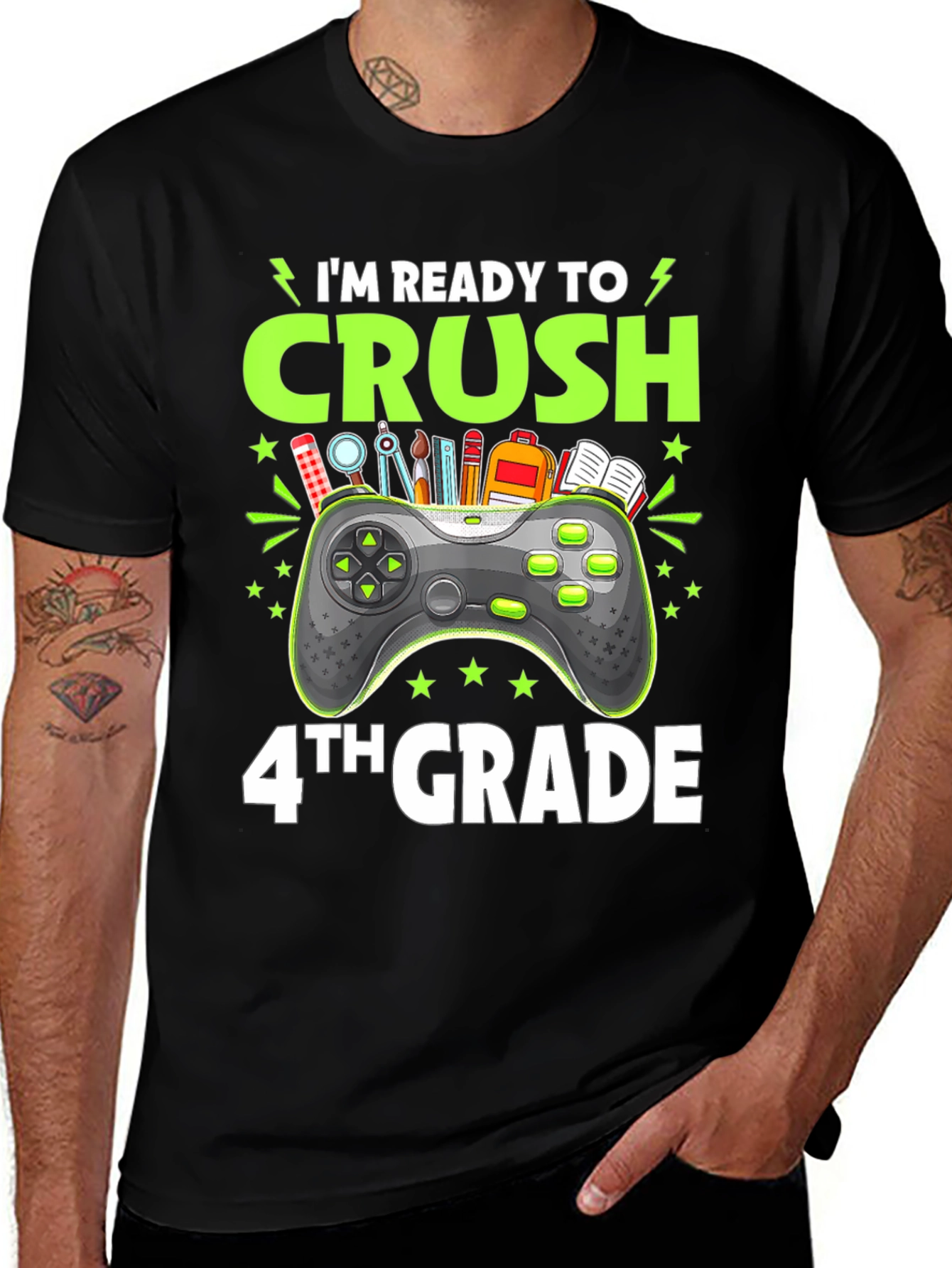 Im Ready to Crush 4th Grade Gamer T-Shirt