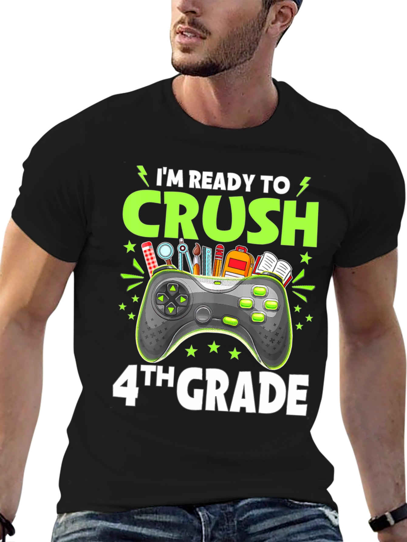 Im Ready to Crush 4th Grade Gamer T-Shirt