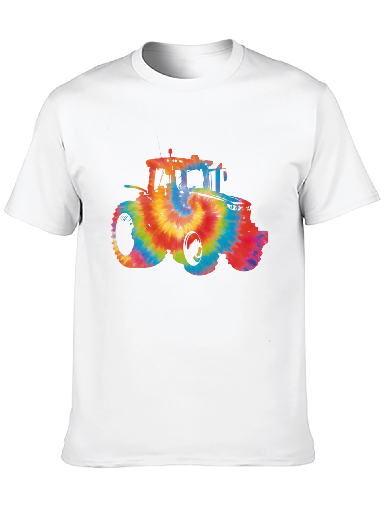 Tie Dye Tractor Graphic T-Shirt