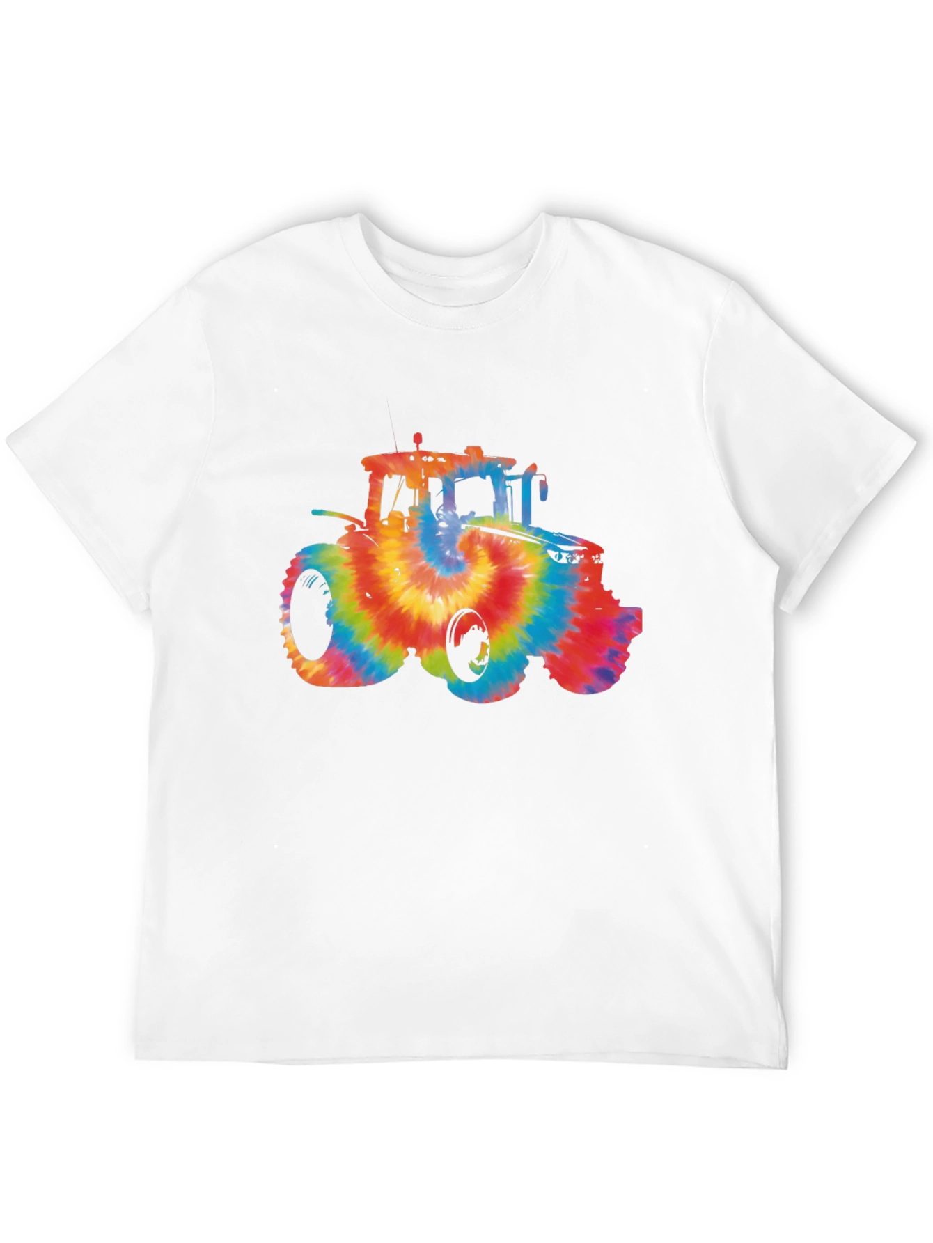 Tie Dye Tractor Graphic T-Shirt