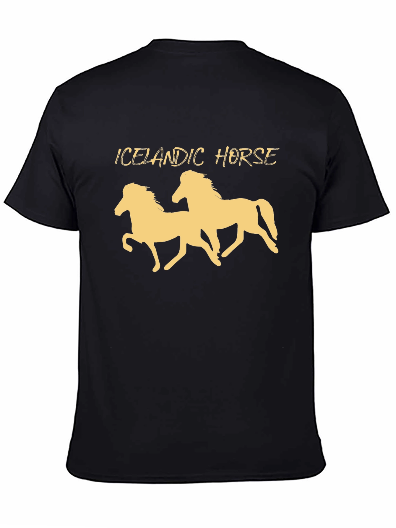 Icelandic Horse Graphic Tee - Unisex Black T-Shirt