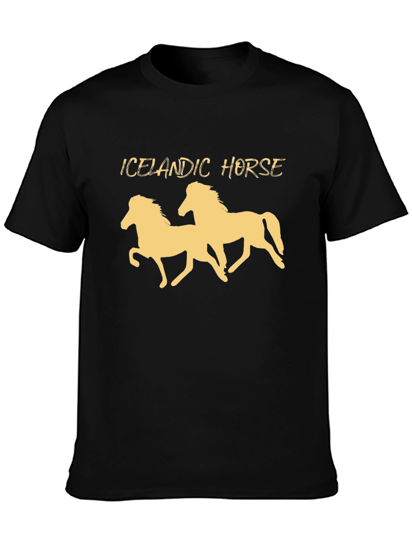Icelandic Horse Graphic Tee - Unisex Black T-Shirt