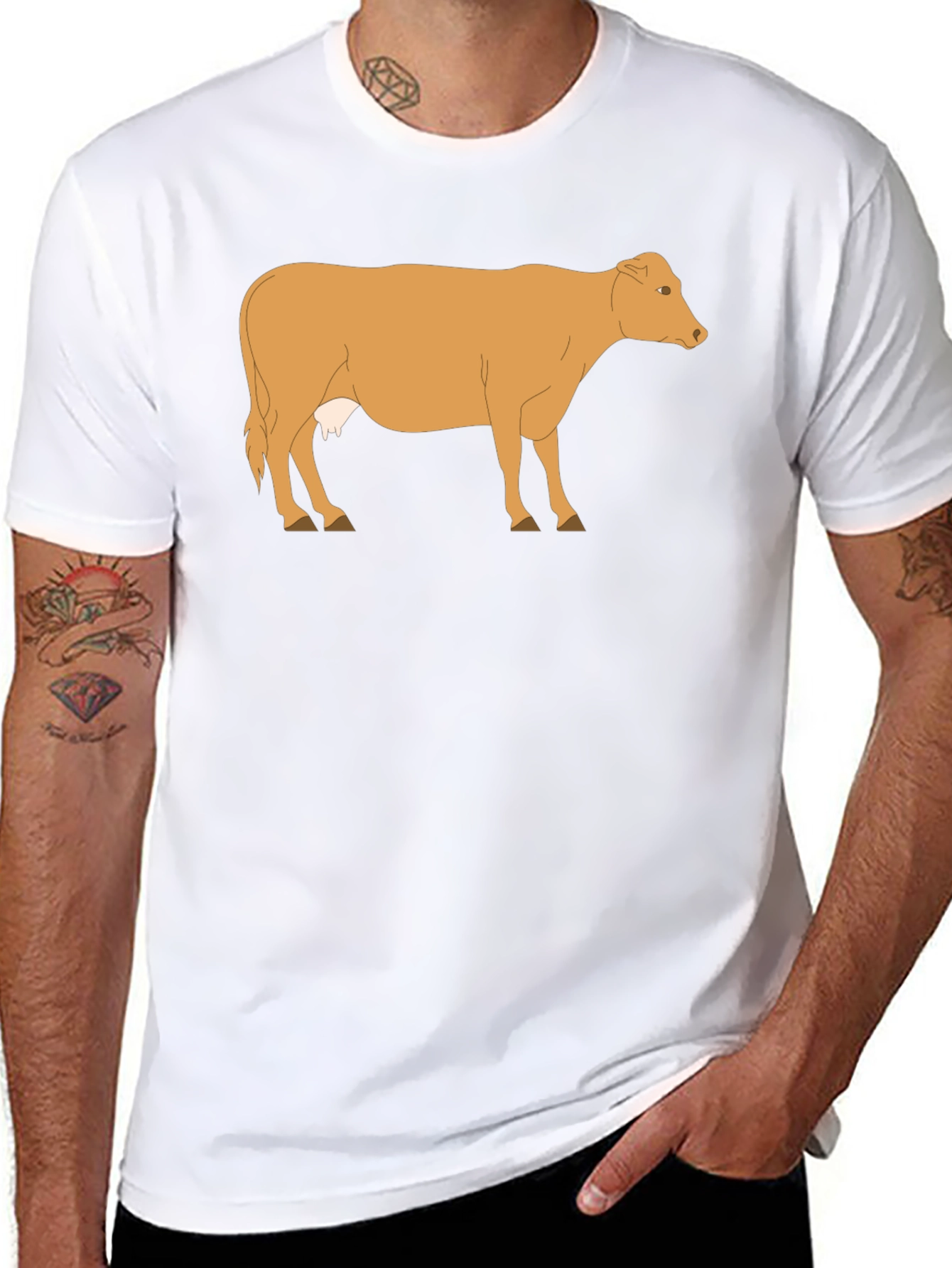 Cow Graphic T-Shirt - Unisex Casual Tee