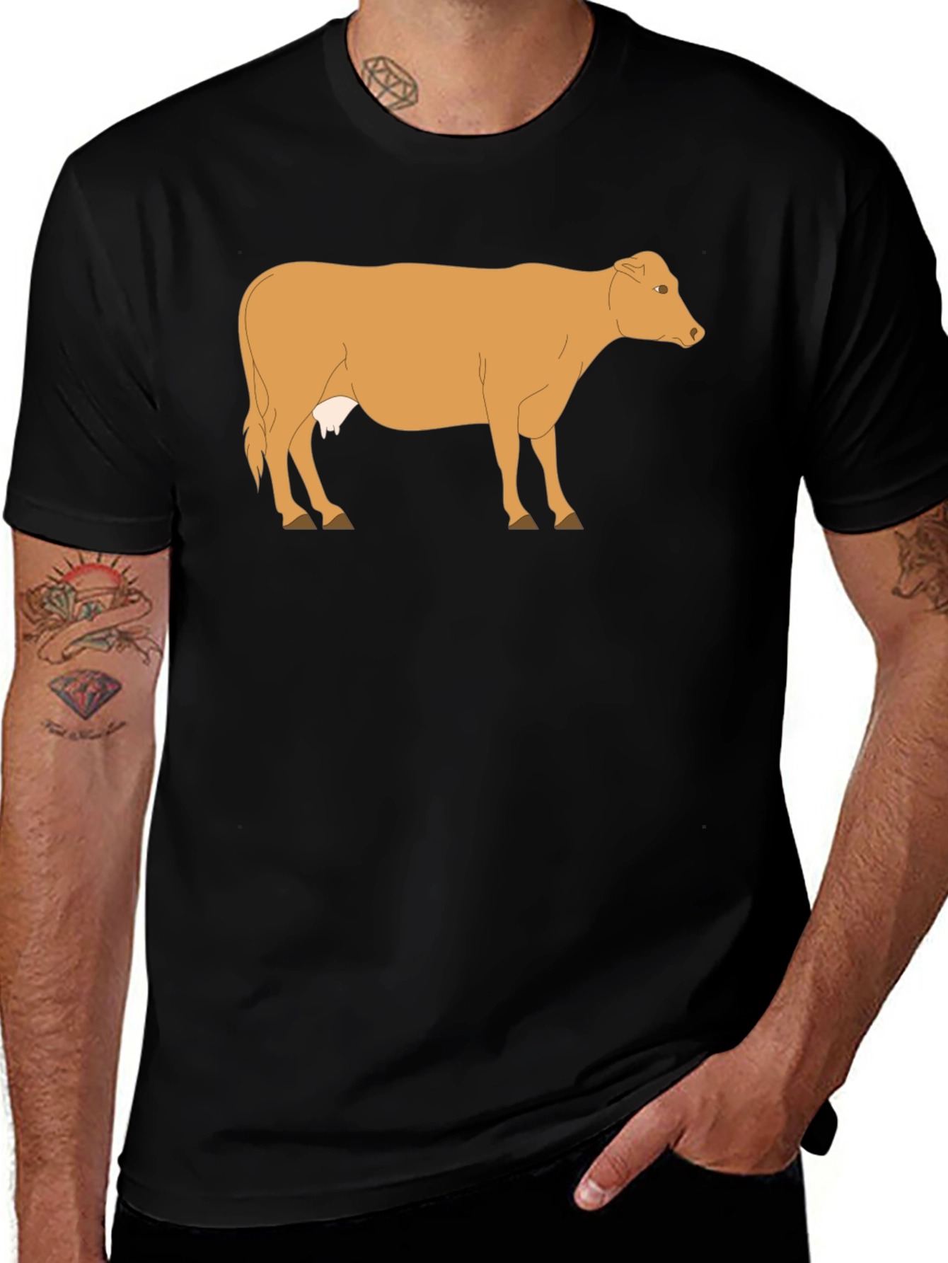 Cow Graphic T-Shirt - Unisex Casual Tee
