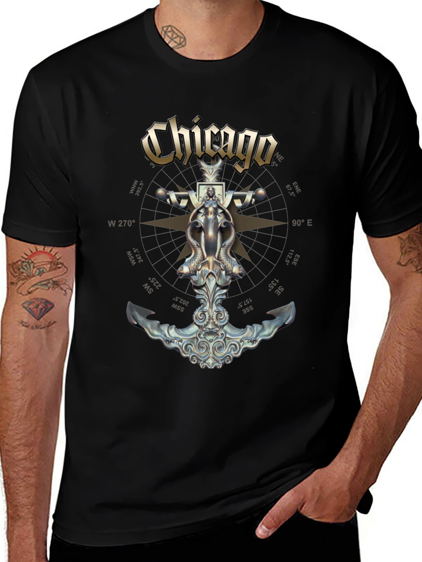 Chicago Band Anchor Graphic Black T-Shirt