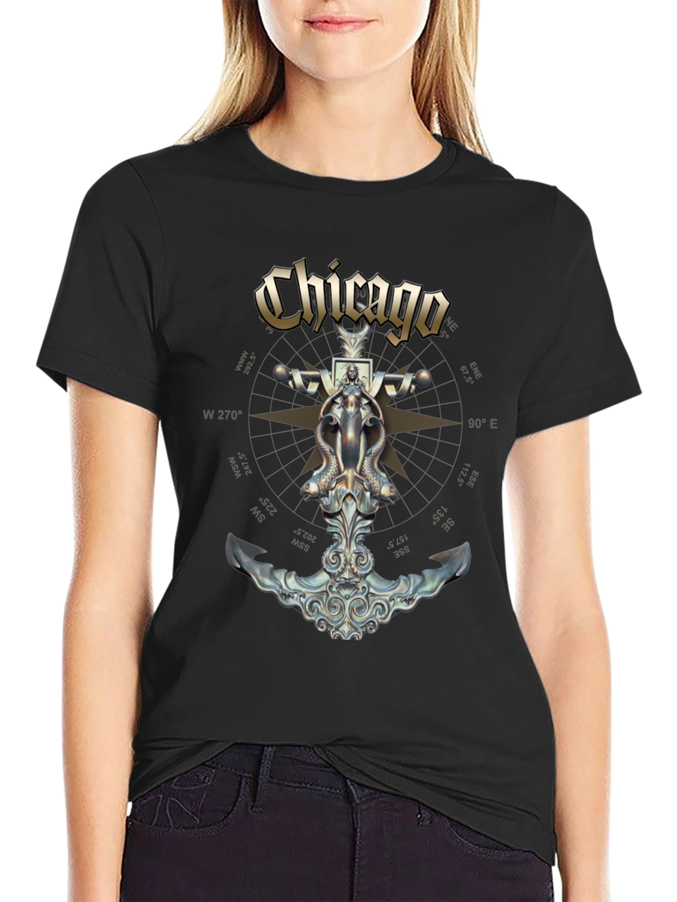 Chicago Band Anchor Graphic Black T-Shirt