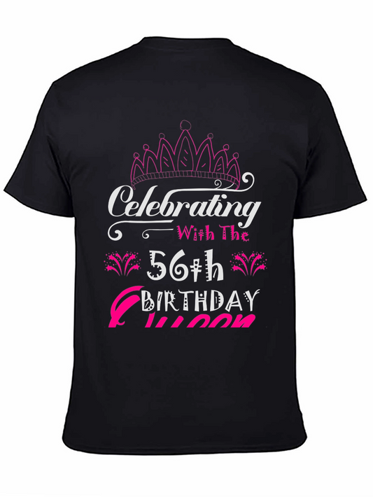 56th Birthday Queen Black T-Shirt
