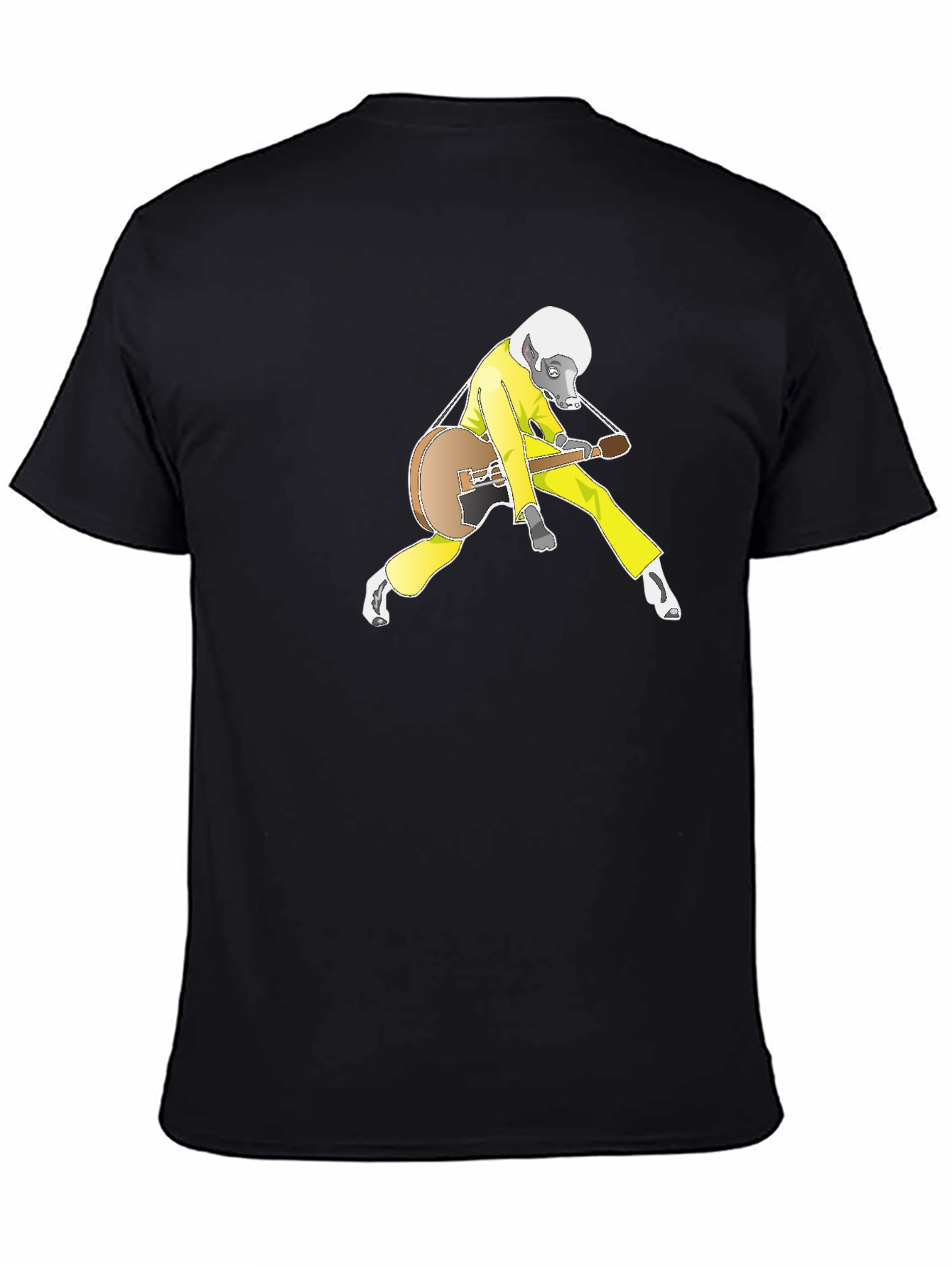 Cool Animal Guitarist Black Tee