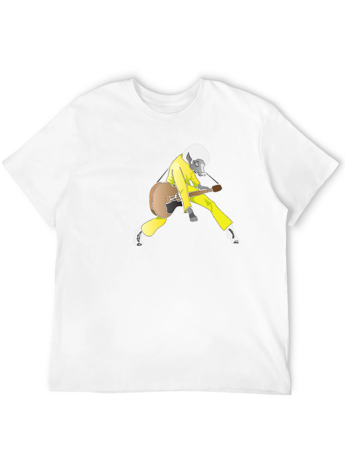 Cool Animal Guitarist Black Tee