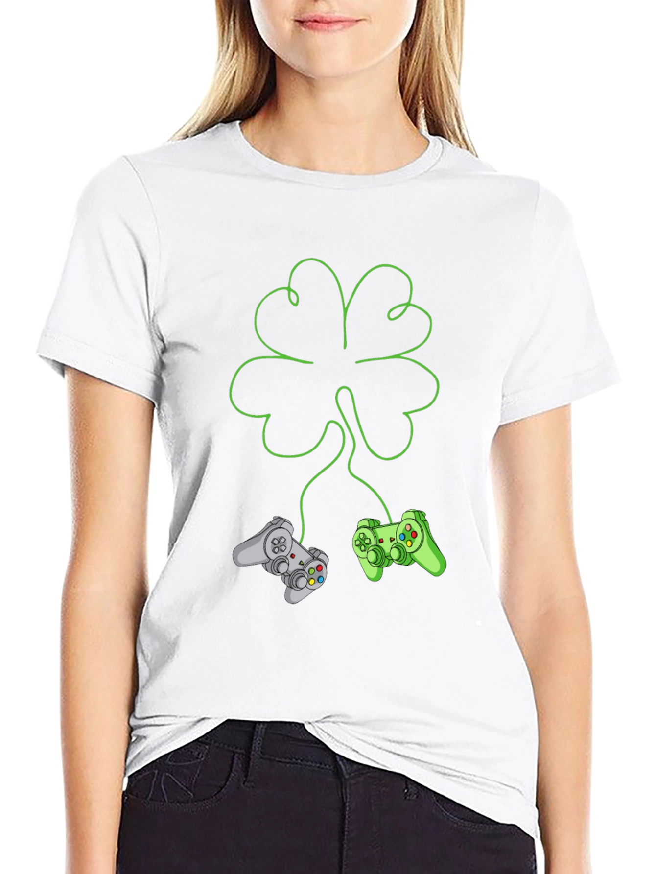 Gamers Shamrock T-Shirt: Lucky Gaming Tee