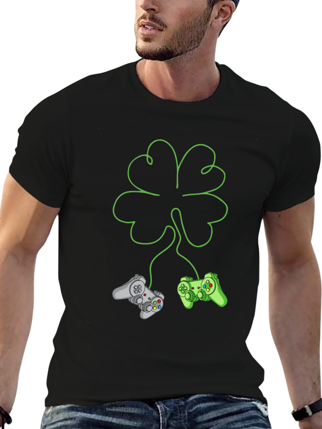 Gamers Shamrock T-Shirt: Lucky Gaming Tee