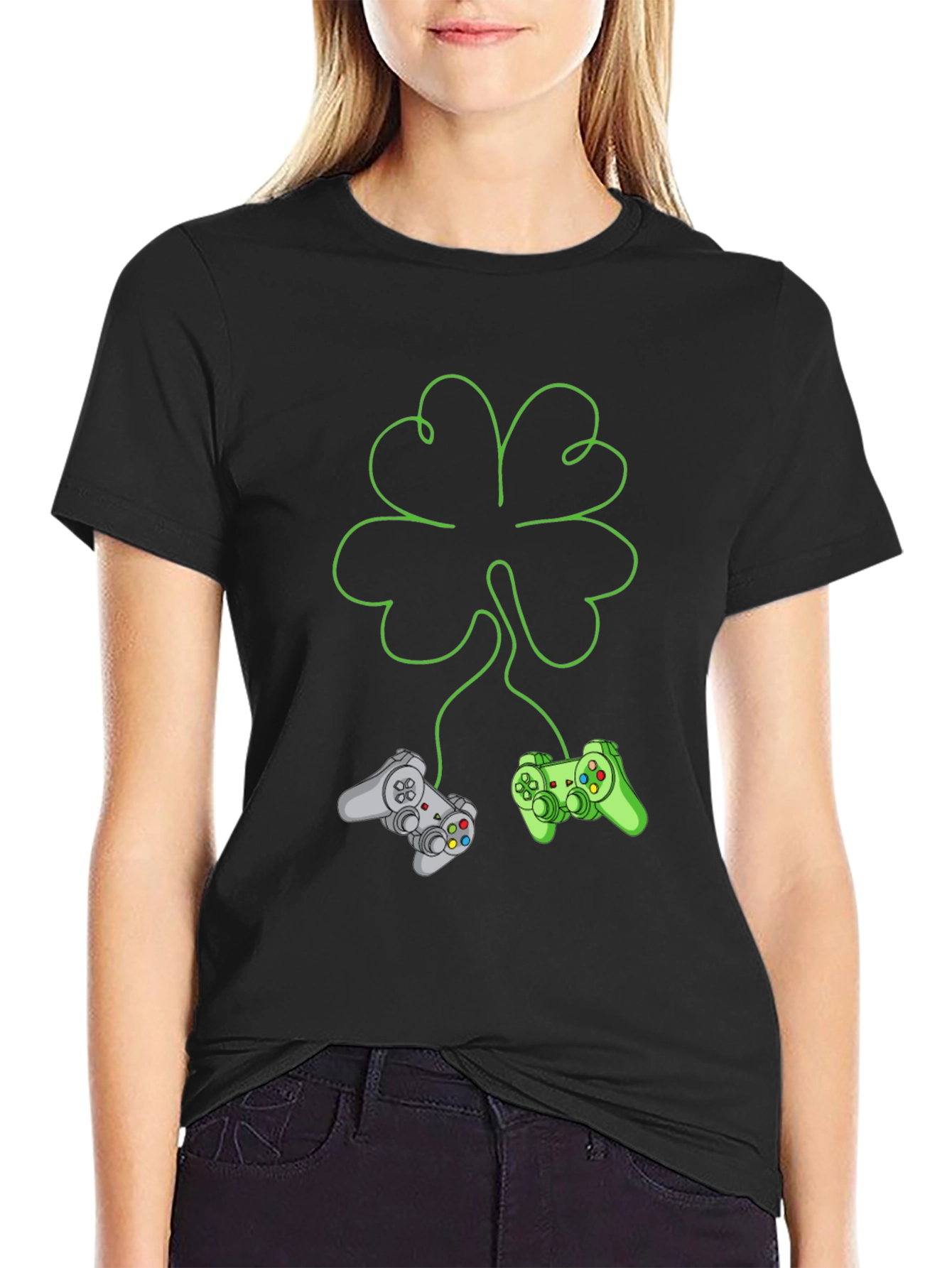 Gamers Shamrock T-Shirt: Lucky Gaming Tee