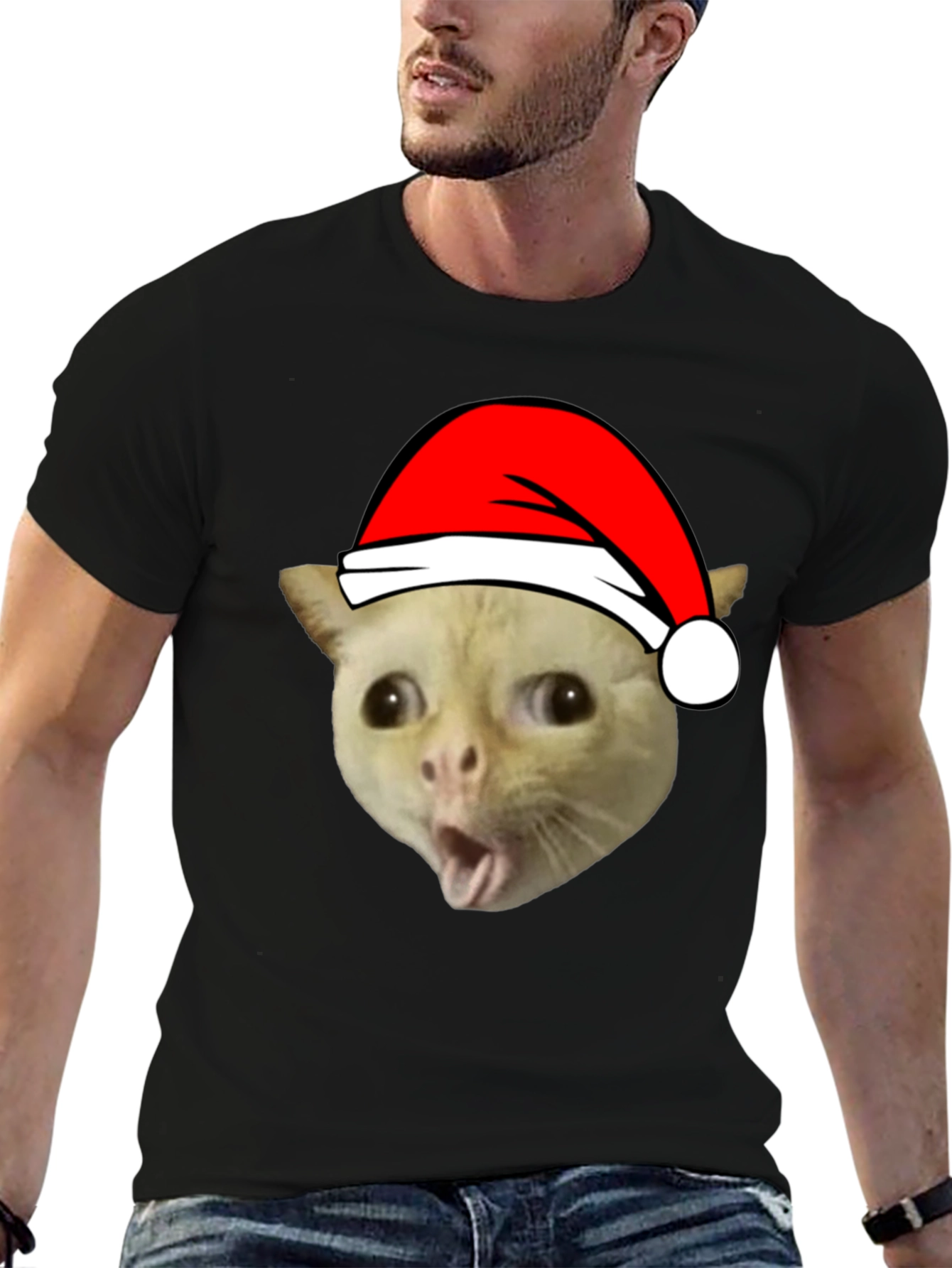 Funny Cat Christmas T-Shirt - Holiday Humor