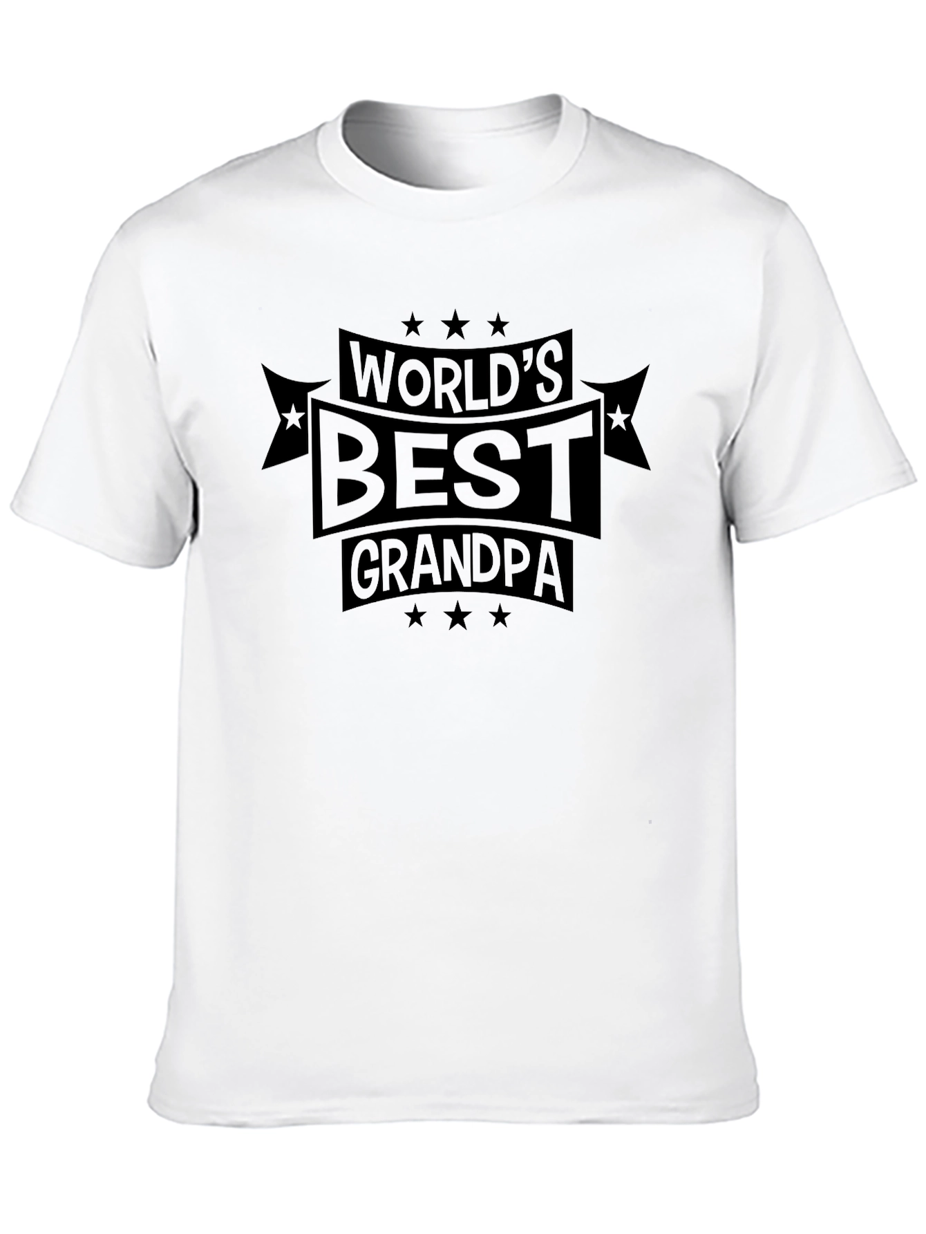 Worlds Best Grandpa Black Graphic T-Shirt