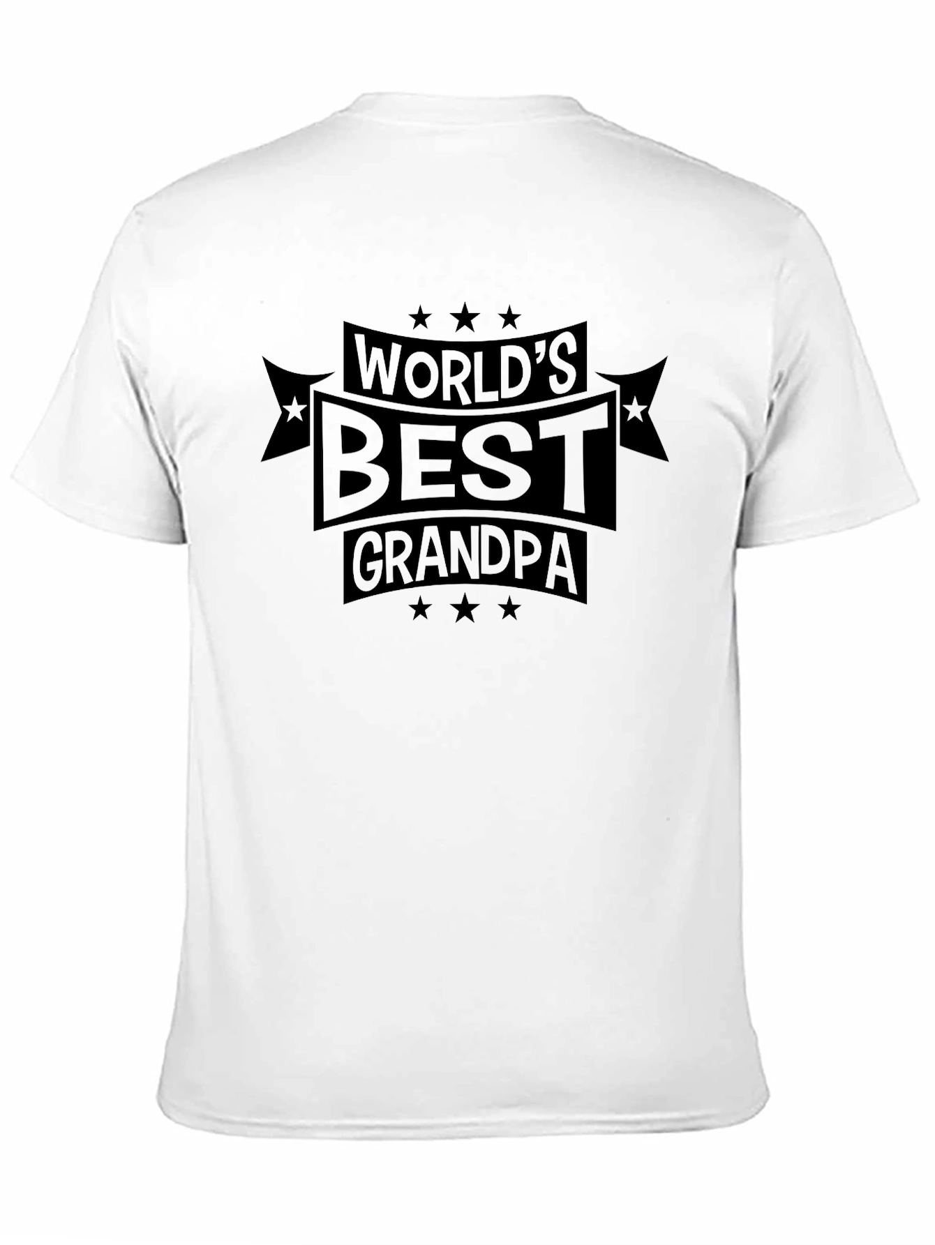 Worlds Best Grandpa Black Graphic T-Shirt