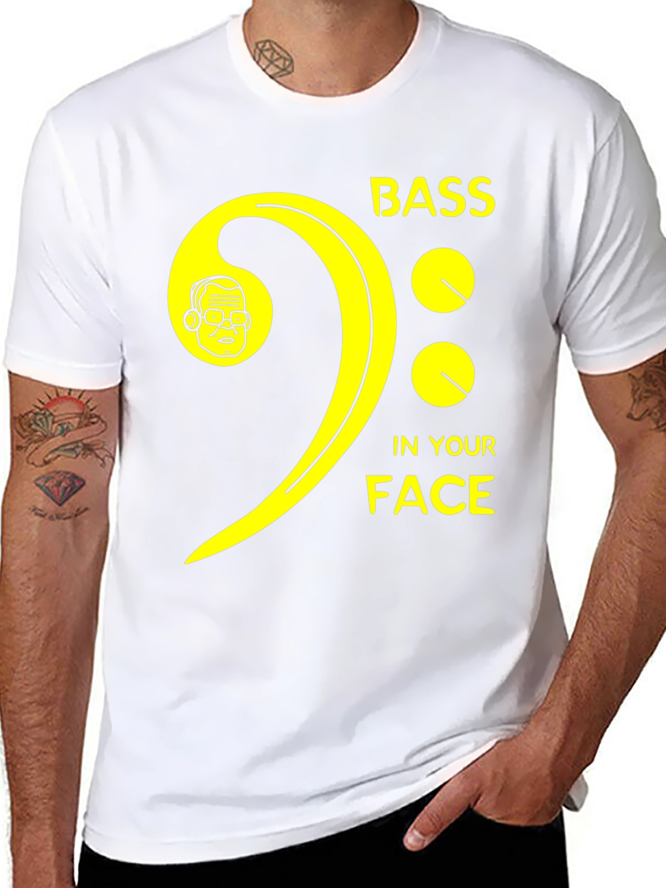 Bass In Your Face Graphic T-Shirt