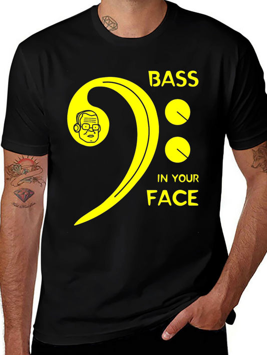 Bass In Your Face Graphic T-Shirt