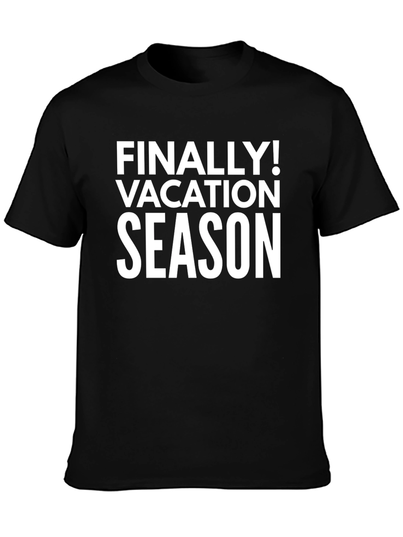 Vacation Season Graphic Tee - Black Casual Shirt