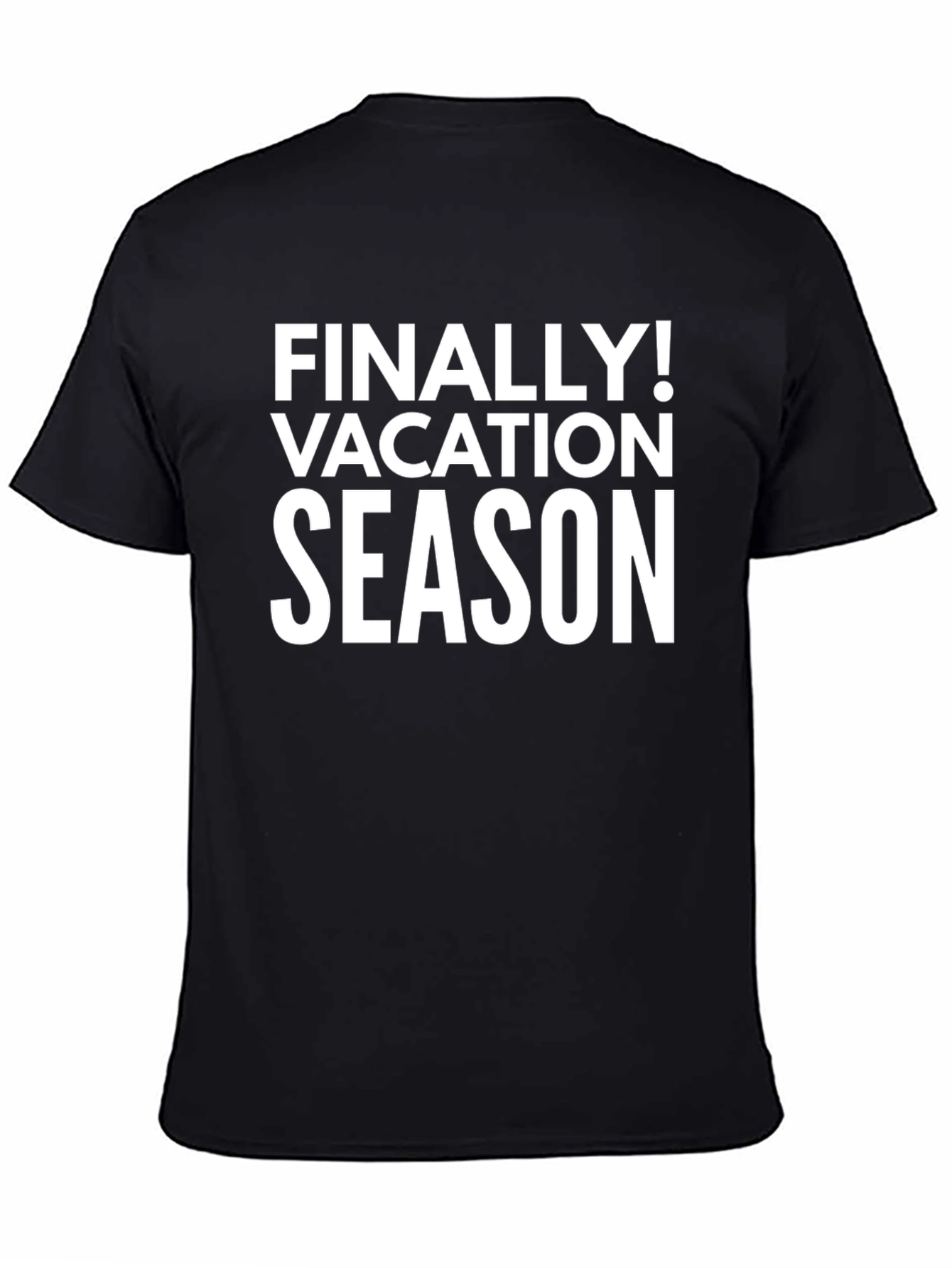 Vacation Season Graphic Tee - Black Casual Shirt