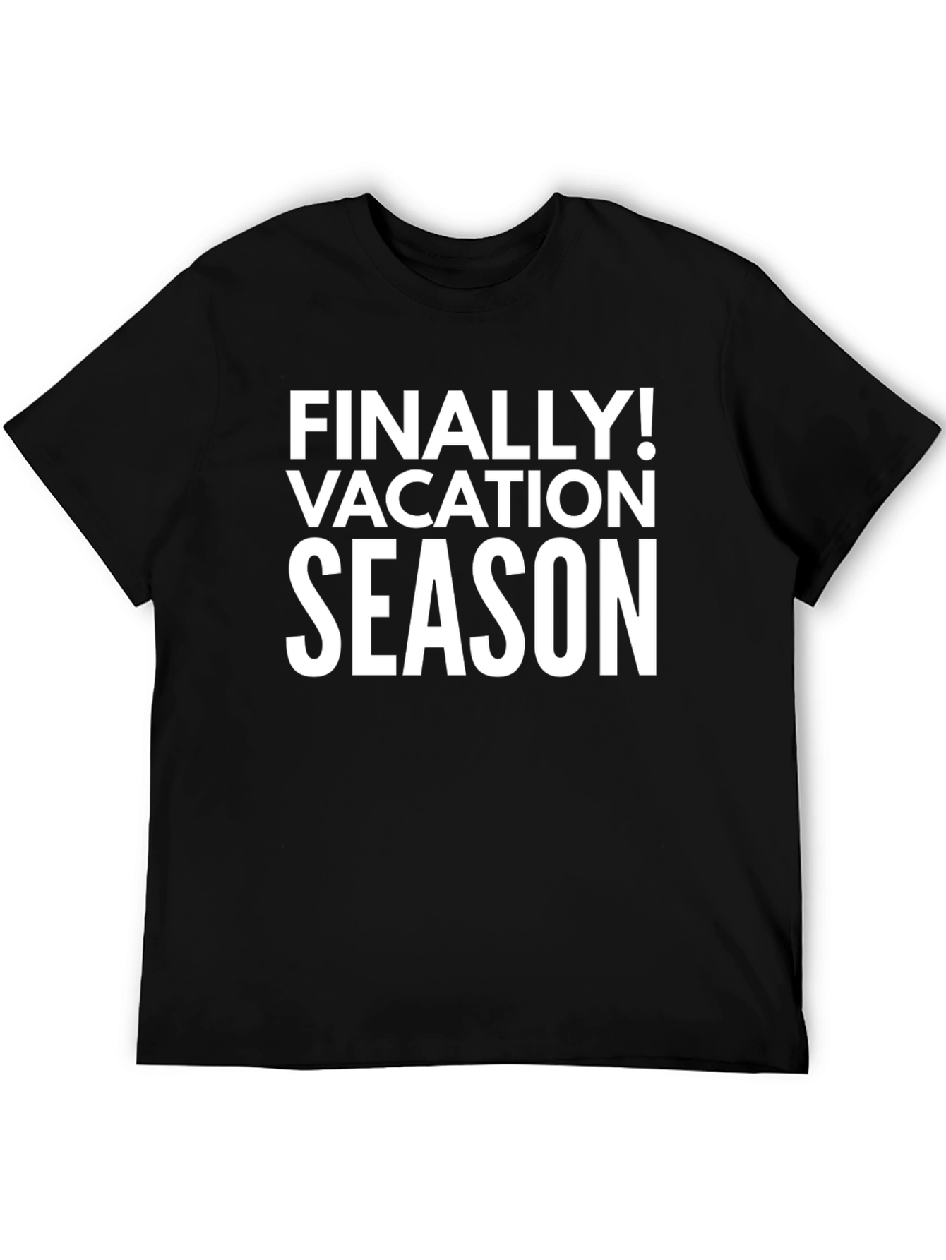 Vacation Season Graphic Tee - Black Casual Shirt