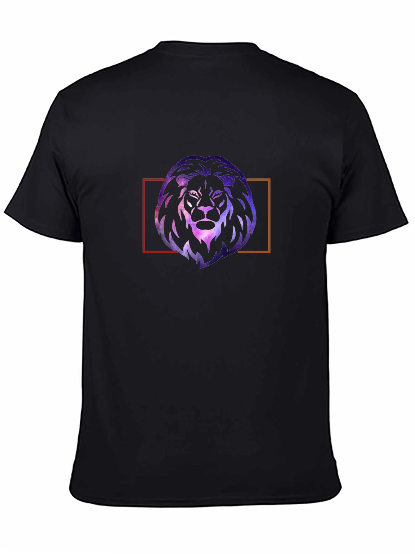 Galaxy Lion Graphic Tee - Stylish Mens Black T-Shirt
