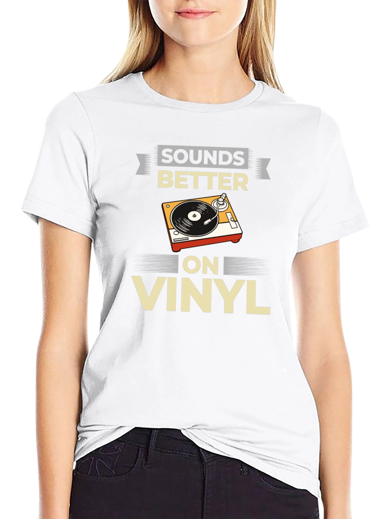 Sounds Better on Vinyl T-Shirt Black Graphic Tee