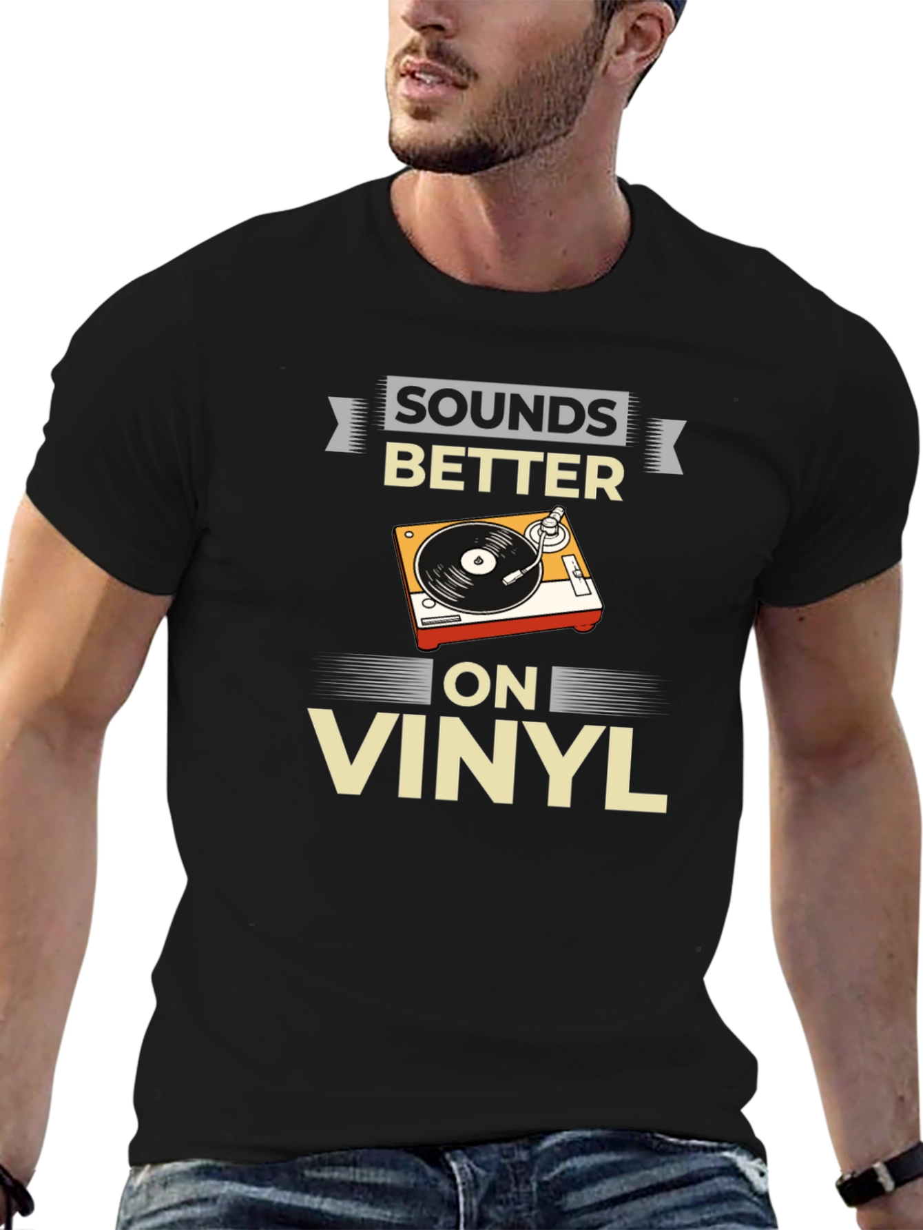Sounds Better on Vinyl T-Shirt Black Graphic Tee