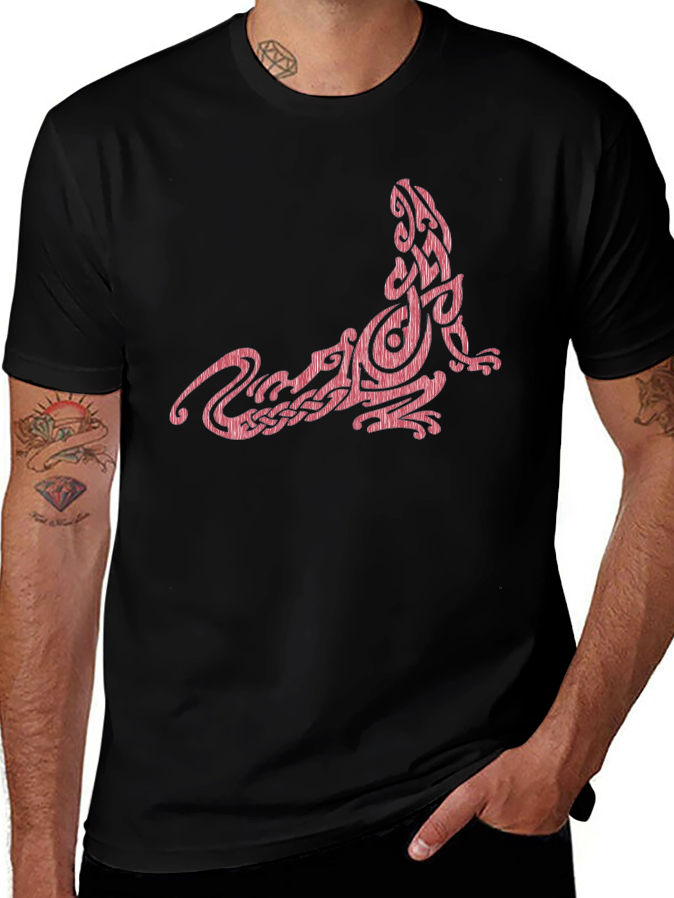 Celtic Lizard Graphic Tee - Black