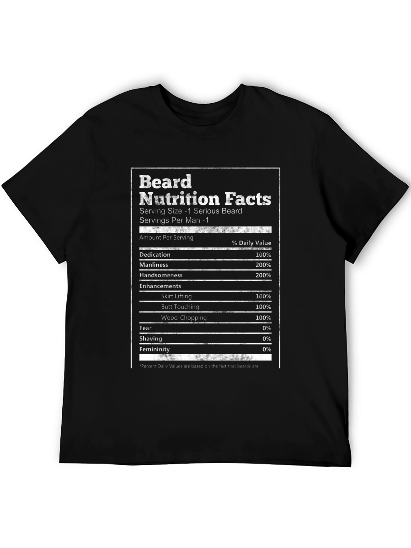 Beard Nutrition Facts T-Shirt