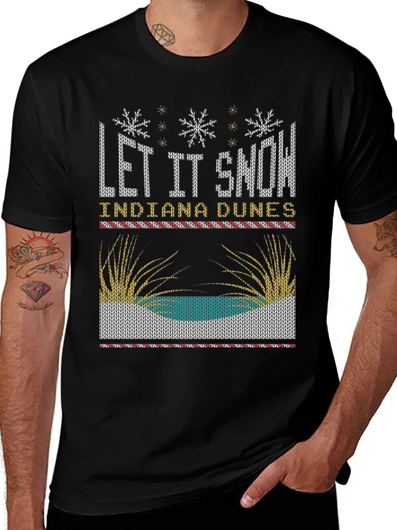 Indiana Dunes Let It Snow Novelty T-Shirt
