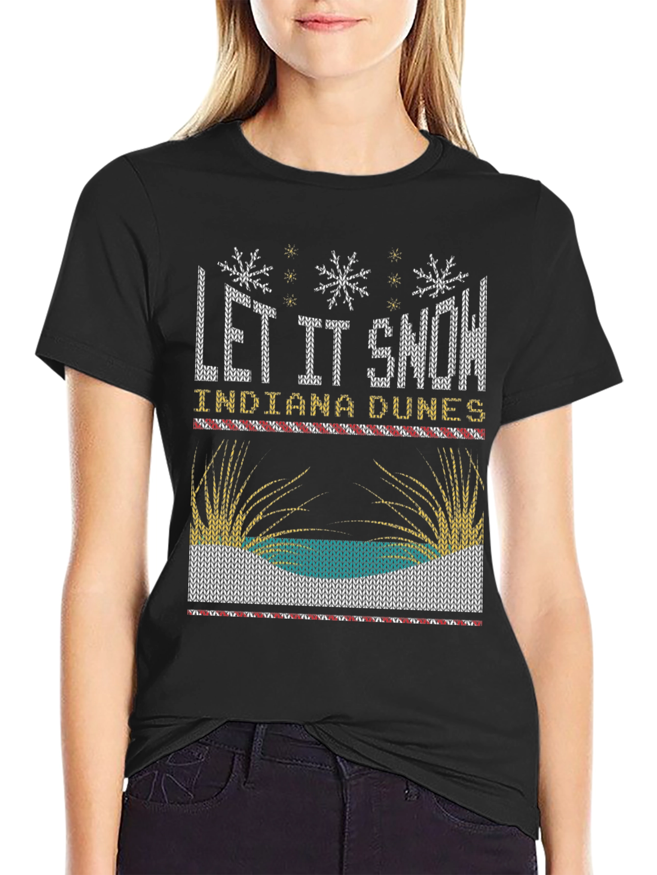 Indiana Dunes Let It Snow Novelty T-Shirt