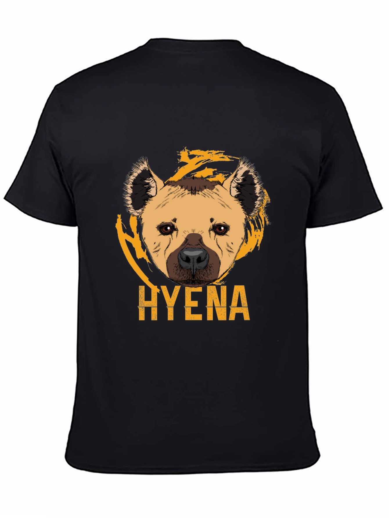 Hyena Graphic Tee - Black Cotton Comfort