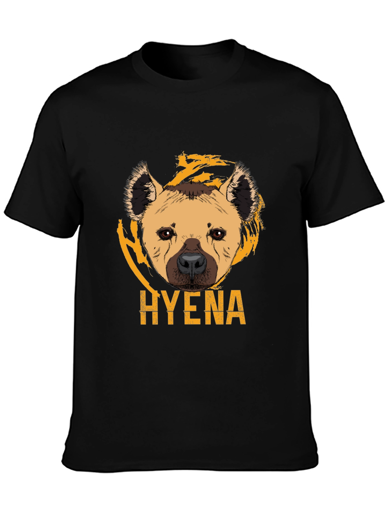 Hyena Graphic Tee - Black Cotton Comfort