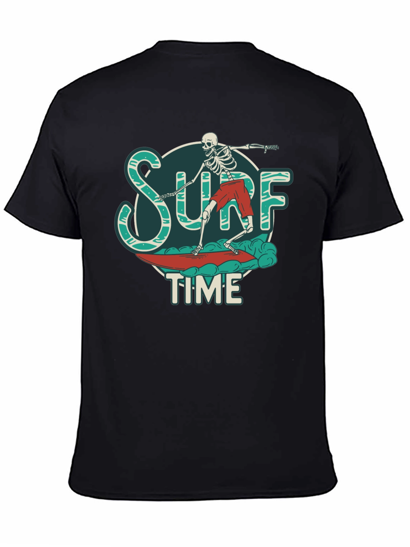 Surf Time Skeleton Graphic T-Shirt