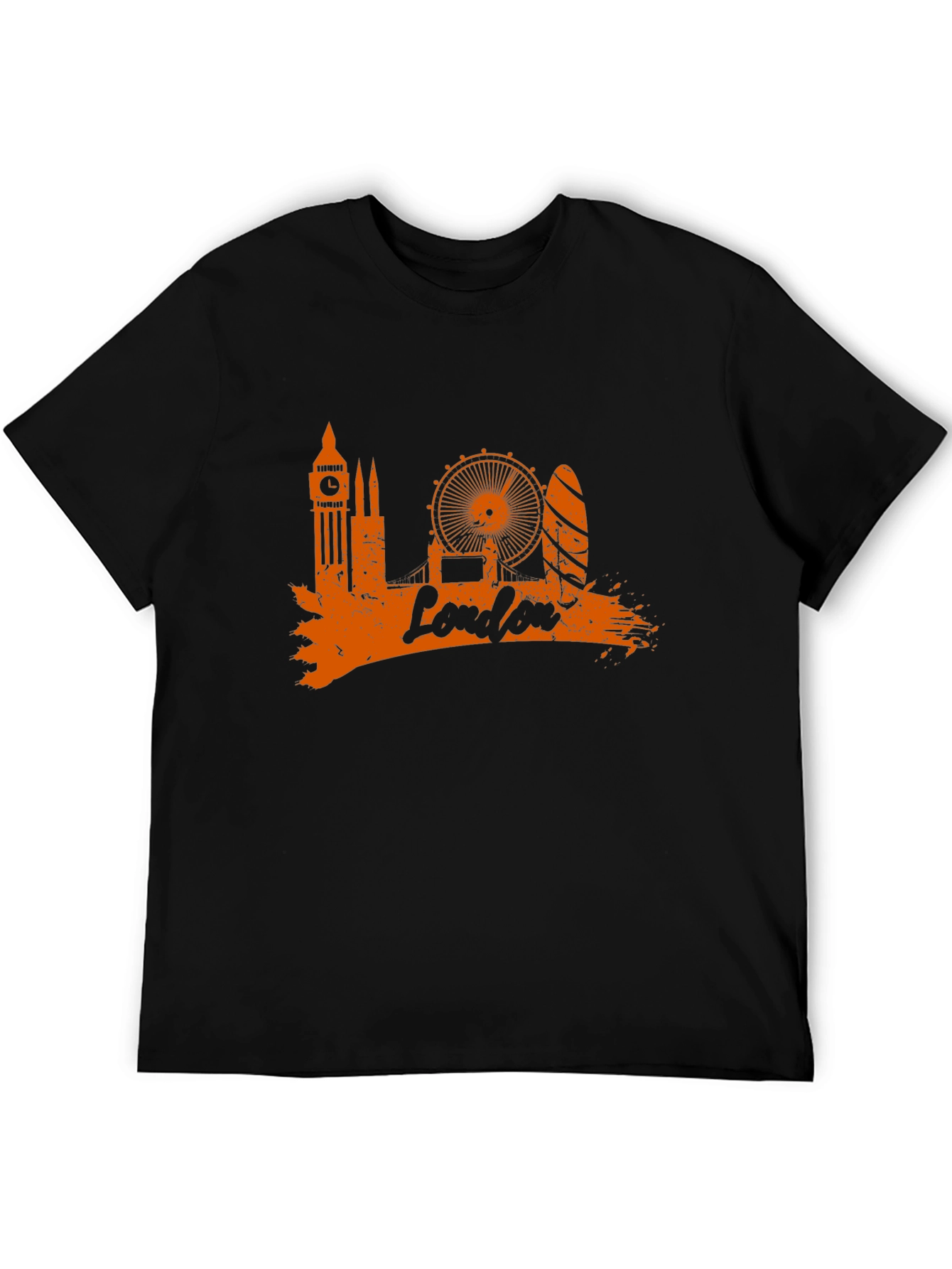 London Skyline Graphic Tee - Stylish Black T-Shirt