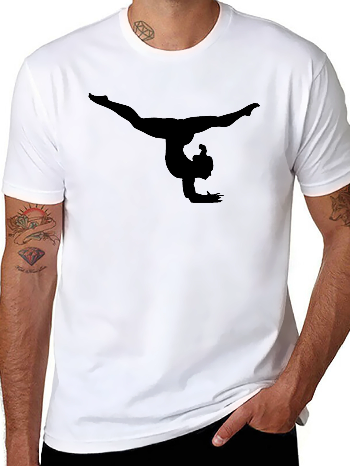Gymnastics Silhouette Black T-Shirt