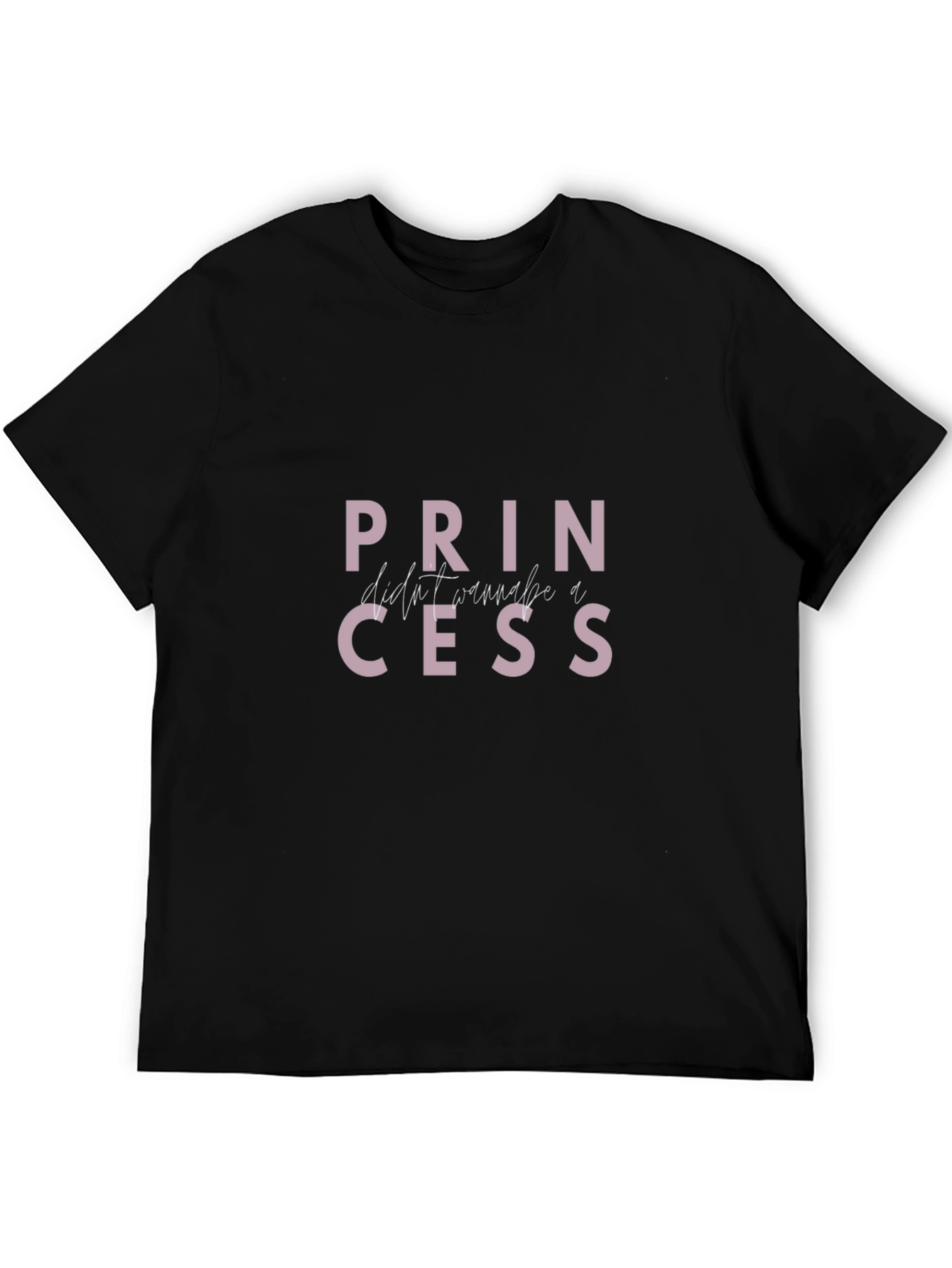 Princess Graphic Tee - Black Cotton T-Shirt