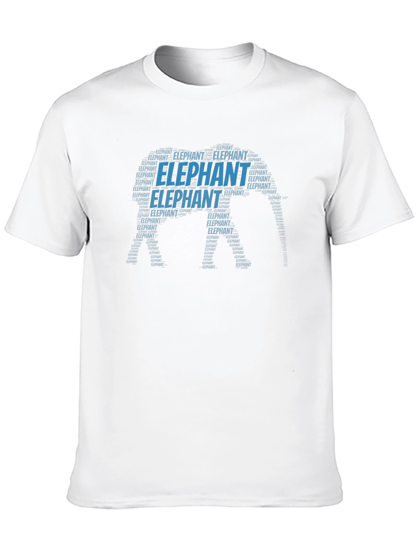 Elephant Word Art T-Shirt - Unique Animal Design