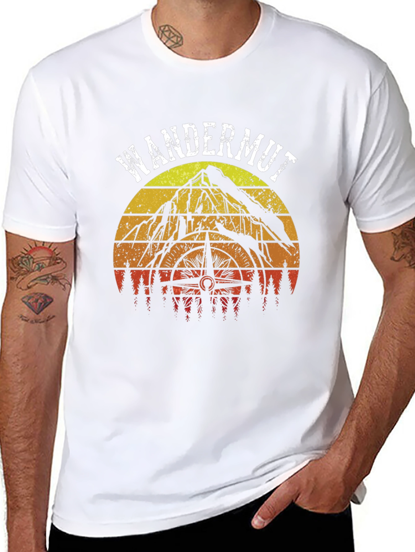 Wandermut Adventure T-Shirt - Mountain & Compass
