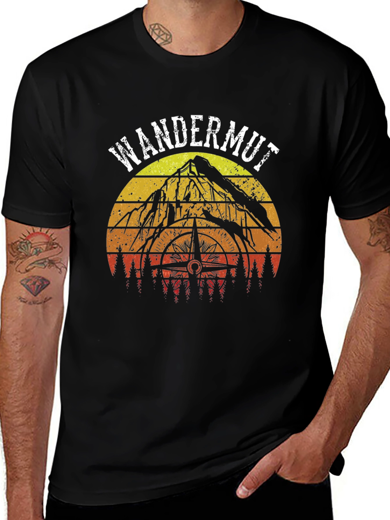 Wandermut Adventure T-Shirt - Mountain & Compass