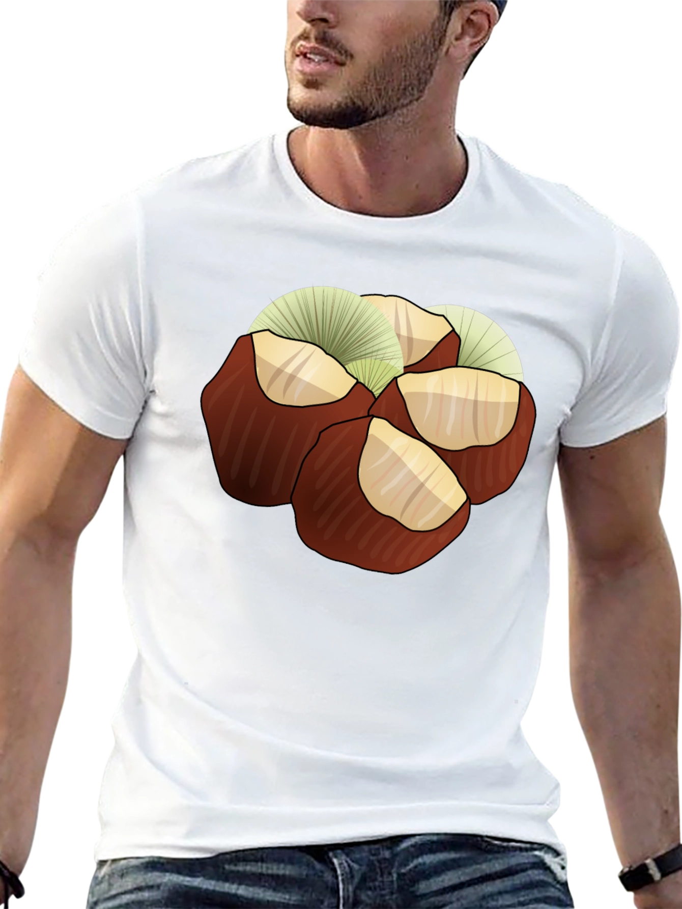 Chestnuts Graphic Print Tee - Black