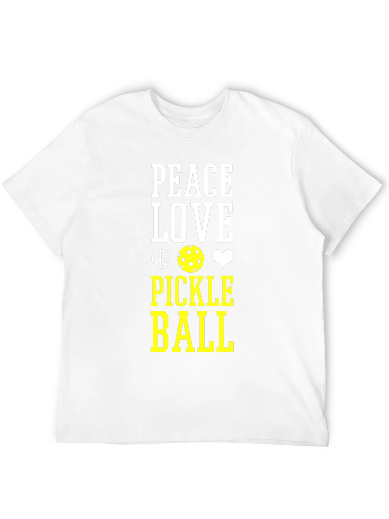 Peace Love Pickleball T-Shirt - Black