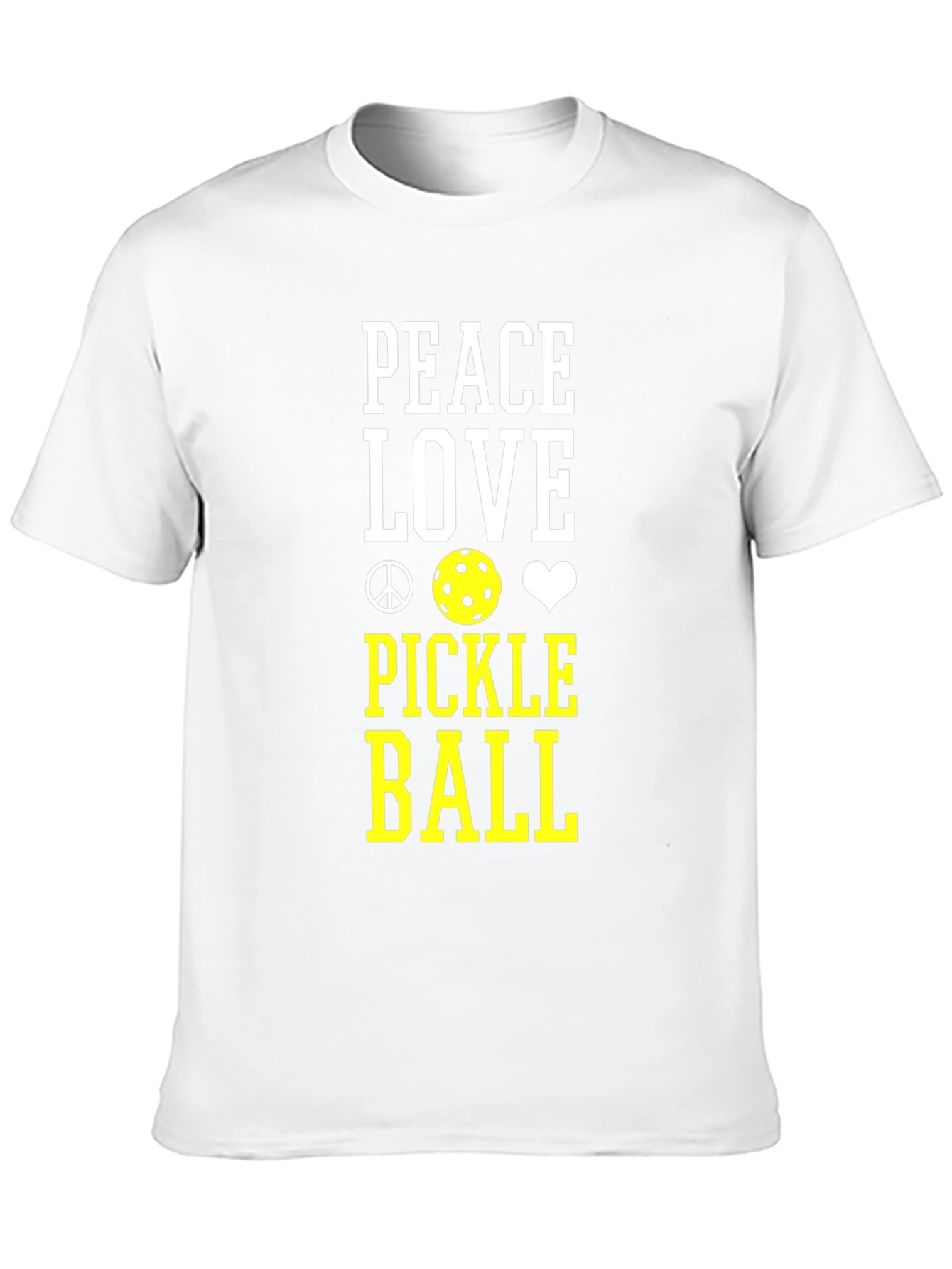 Peace Love Pickleball T-Shirt - Black