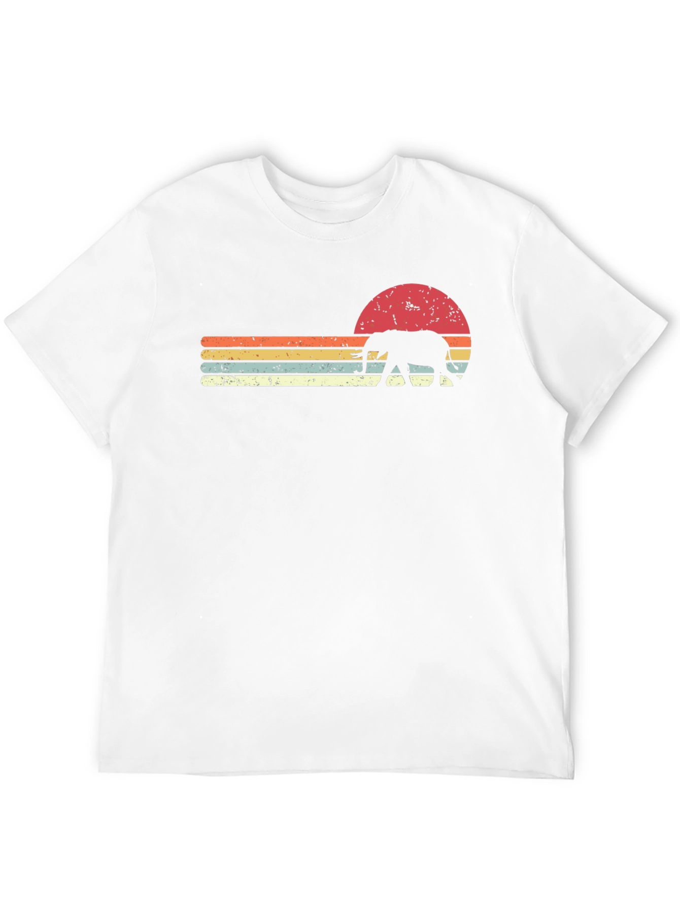 Retro Elephant Sunset Graphic Tee